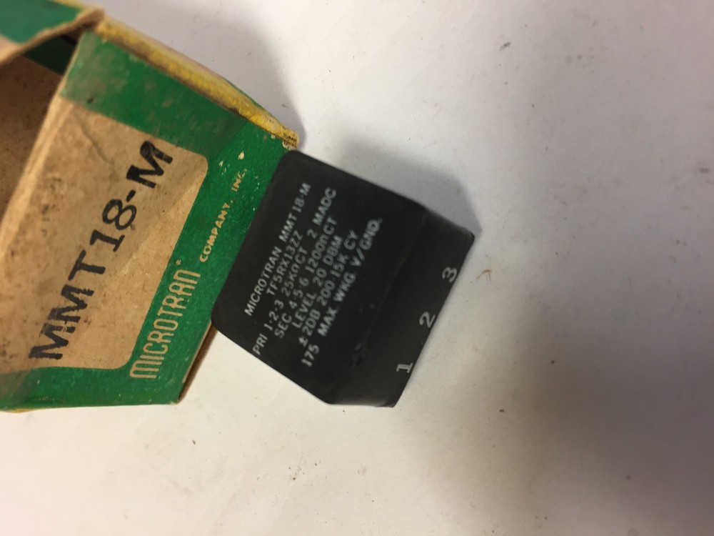 MMT18-M 25,00/1200 MICROTRAN MINIATURE AUDIO TRANSFORMER NOS