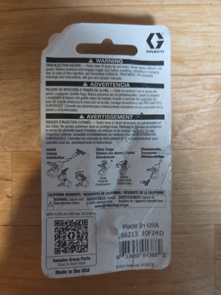 Graco RAC 5 213 Switch tip 286213