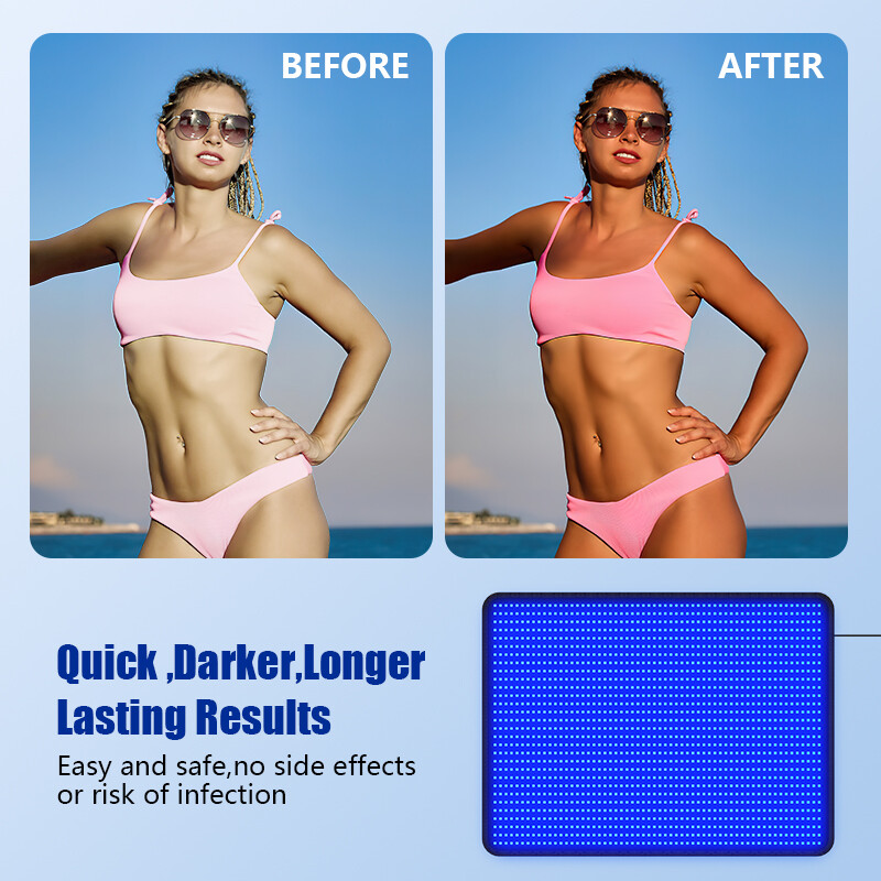 Sunless Tanning Mat Sun Solarium Self-Tanning Pad Safety UV-free Natural Bronze