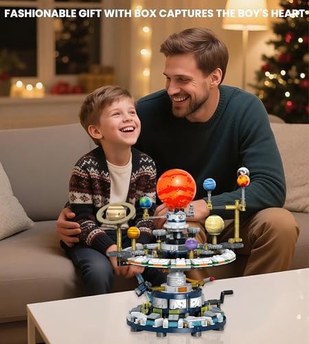 Rotatable Solar System Building Set, Space Exploration Building Blocks Set,