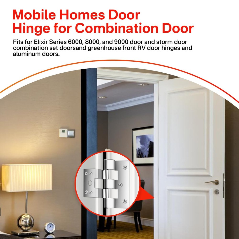 SuperDi 3 Pack Door Hinges Replacement for Combination Doors Compatible ZIP