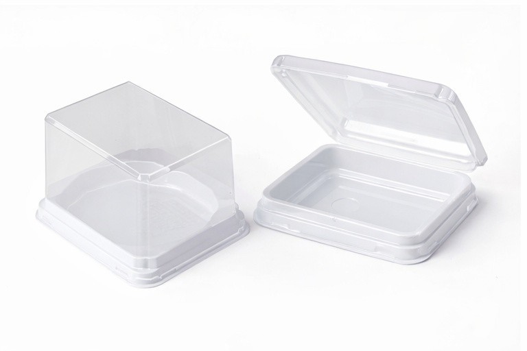 50 PCS CrystalCube PET Cake Box QGF-104