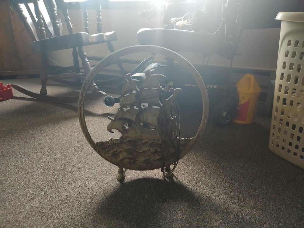 Antique Cast Iron Ship Lamp 1927