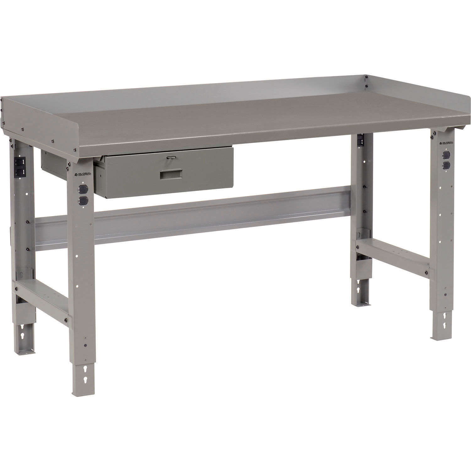 Global Industrial Workbench Steel Square Edge Top Drawer 48"W x 30"D Gray