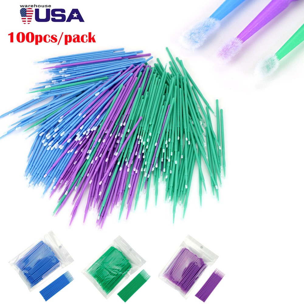 100-500 Dental Disposable Micro Applicator Brushes Tooth Applicators Micro Brush