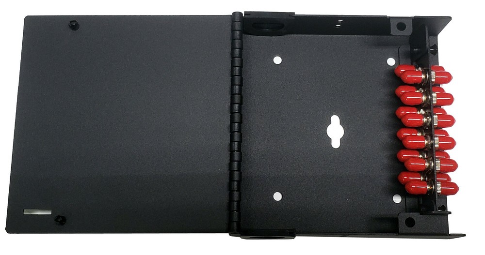 12 Fiber Wall Mount w/ 12 ST/UPC Adapters, Patch Only Singlemode and Mutimode