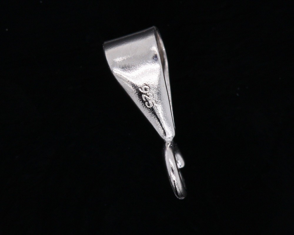 Sterling Silver Smooth Bail Bale With Open Ring Easy Fitting Pendants / Charm
