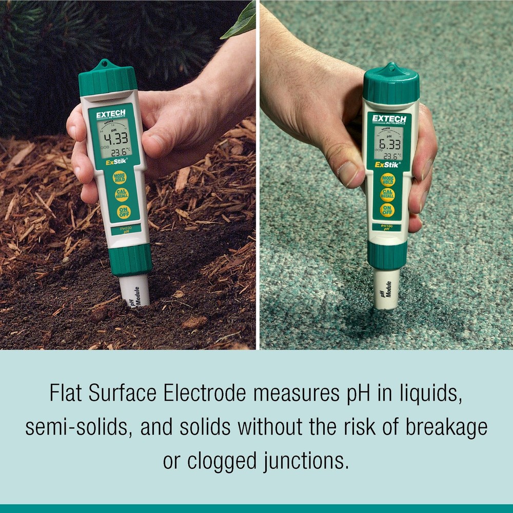 Extech PH100 ExStik II Waterproof pH Meter with Temperature Display