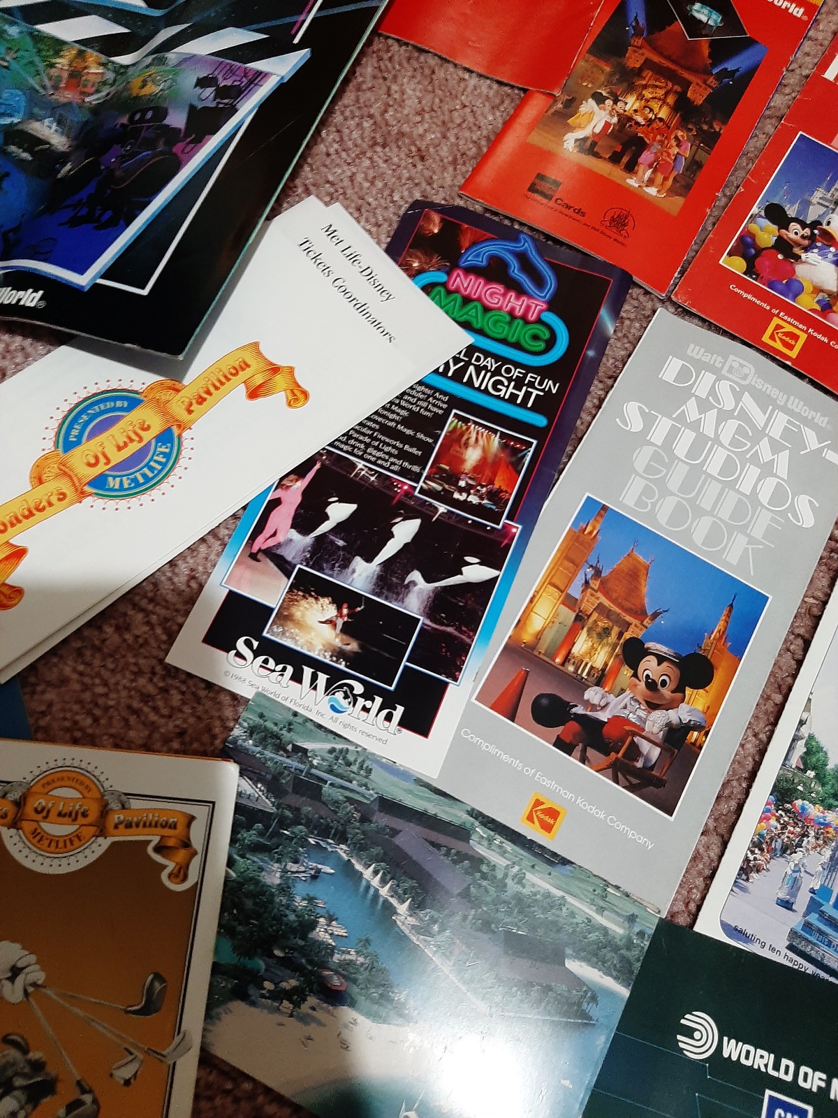 HUGE LOT - DISNEY WORLD and FLORIDA Sites - Brochures Books Souvenirs - 80s-90s