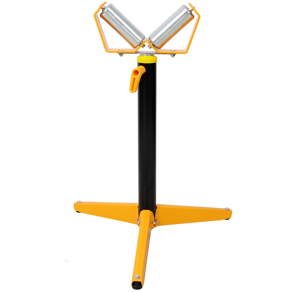 V Shape Heavy Duty Steel Roller Stand Material Support Stand Height Adjustable