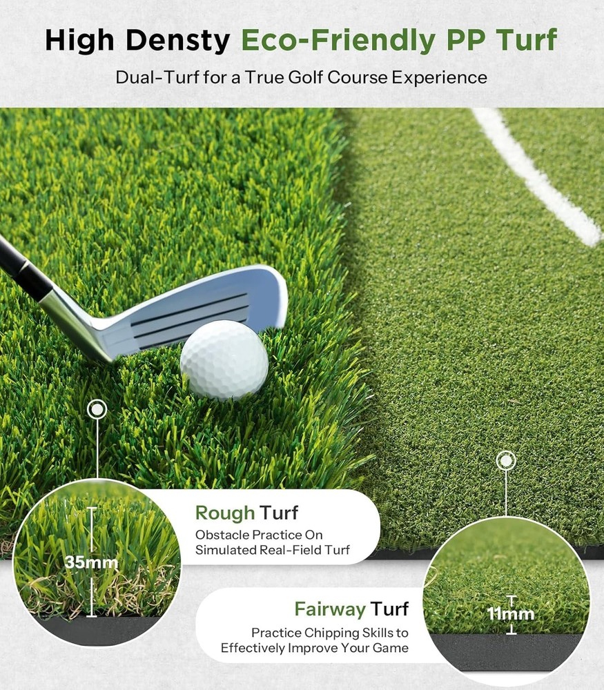 5 x 5 Golf Hitting Mat | Turf for Realistic Practice Experience
