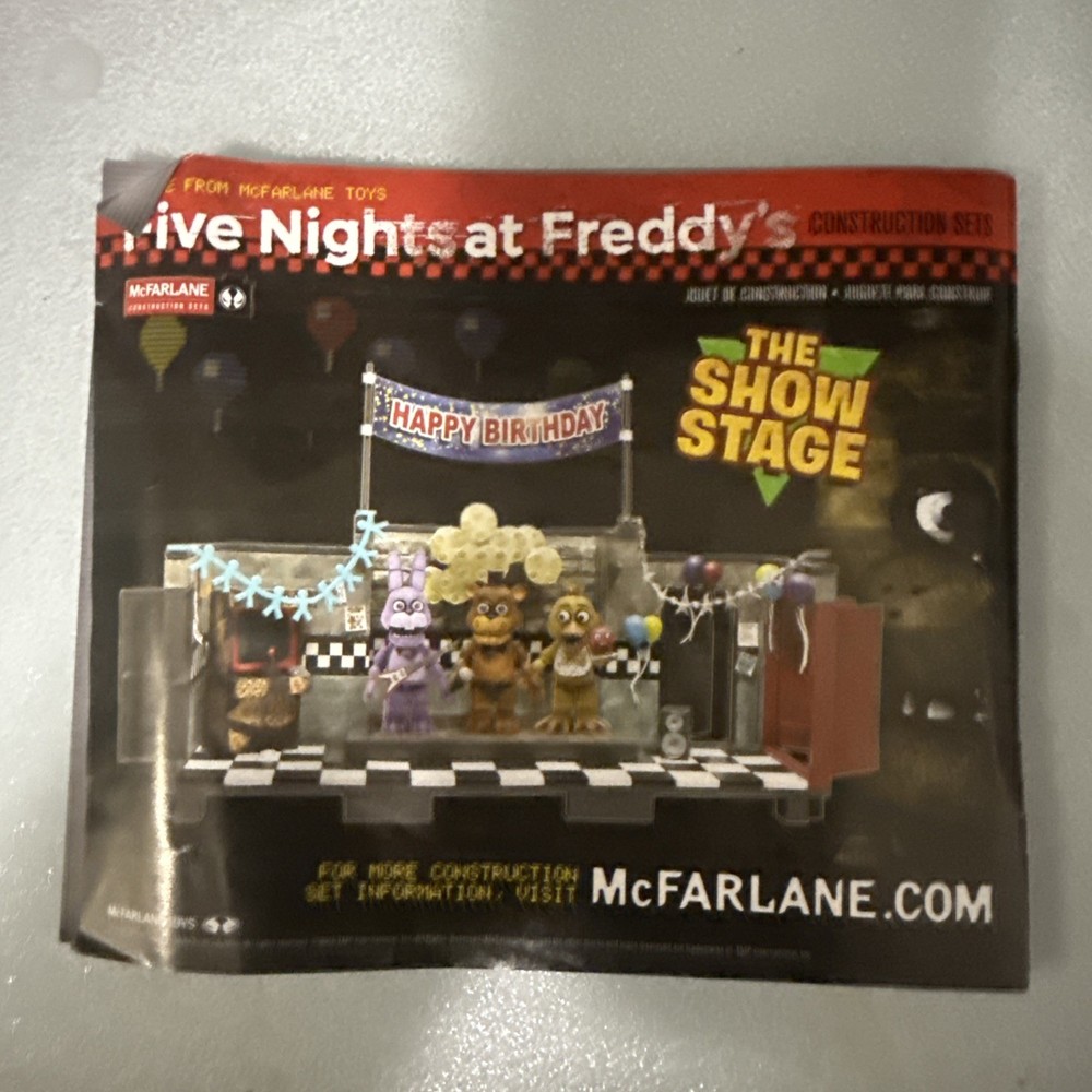 Five Nights At Freddie’s Backstage Construction Set Instruction Booklet Manual