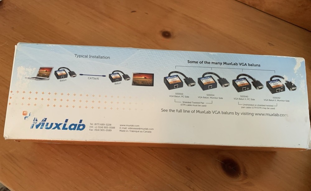 MuxLab VGA CAT5e/6 extender (connectivity solution)