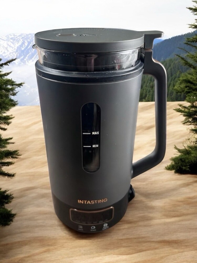 INTASTING Automatic Nut Milk Maker HB-A8 Glass 12oz 350W 6 Programs Black