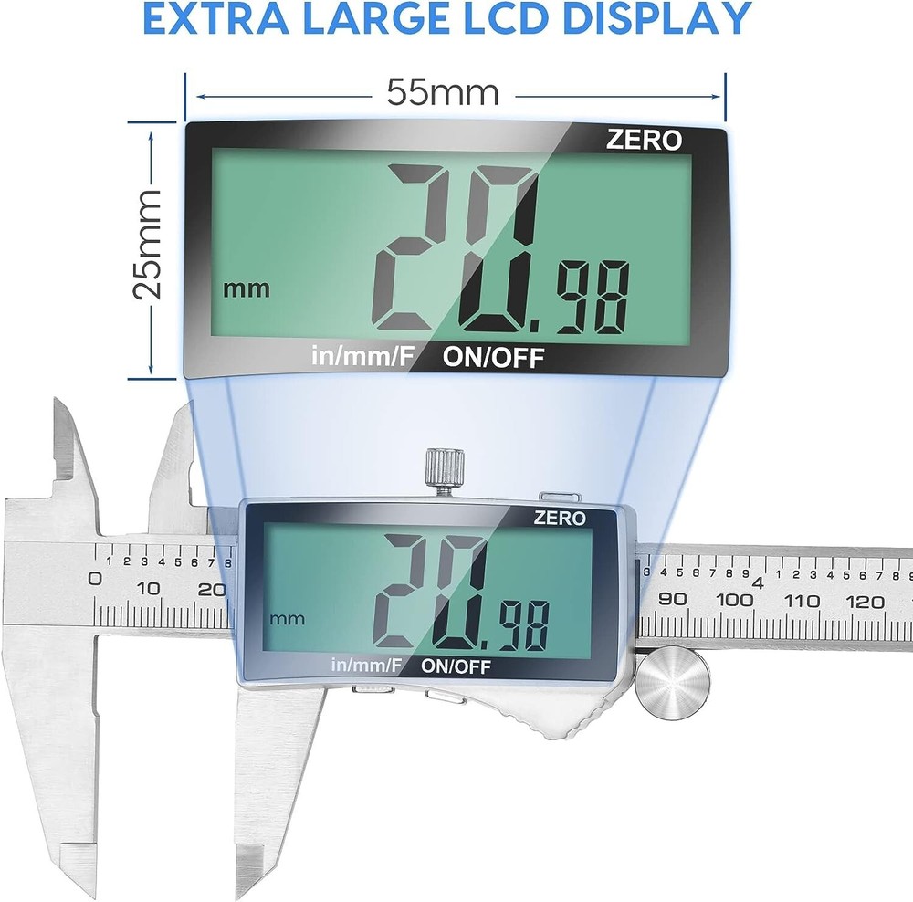 Precise Digital Caliper - Multi-functional Measuring Tool - Extra Screen