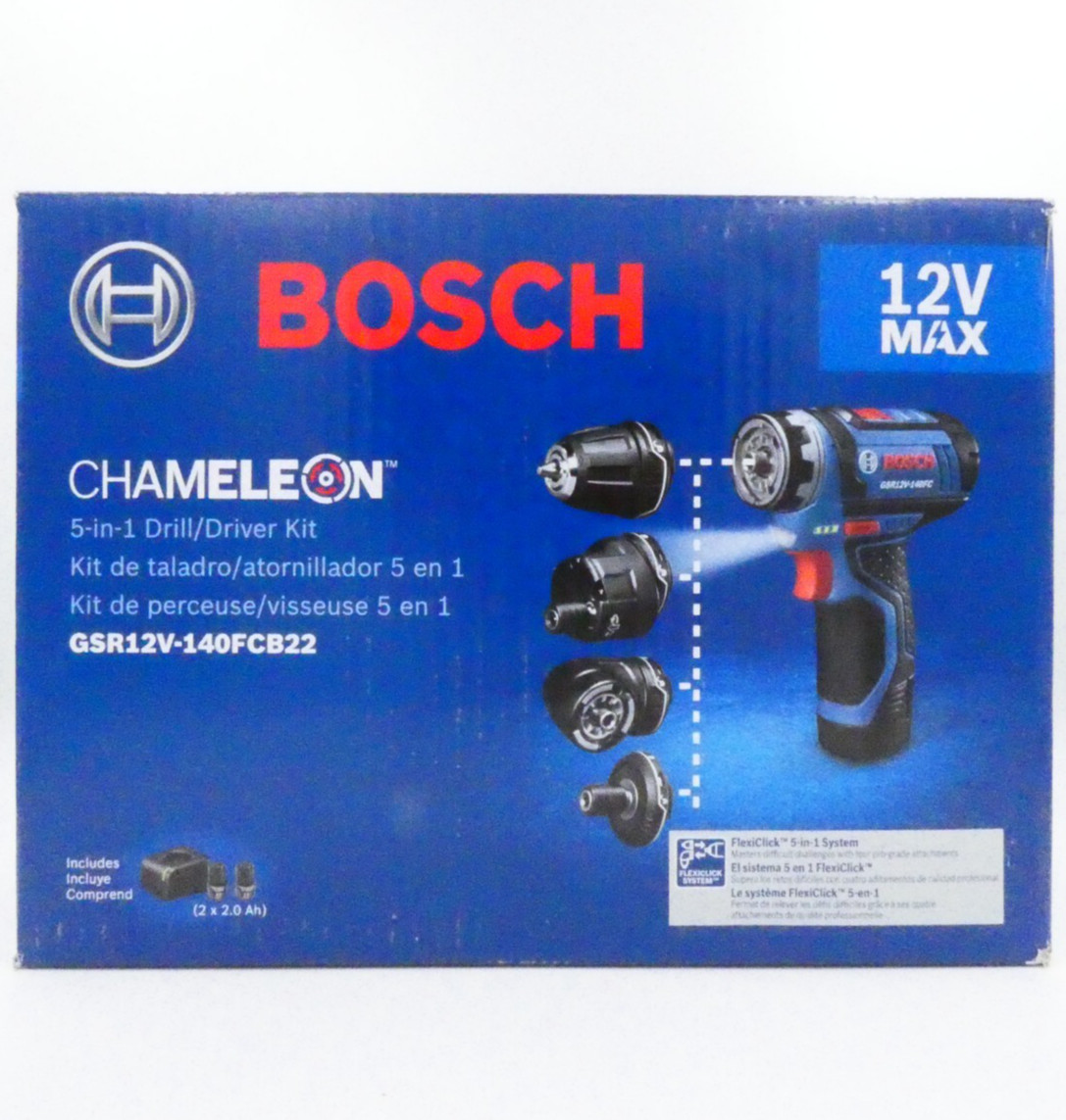 BOSCH GSR12V-140FCB22 12V Max FlexiClick 5-in-1 Drill / Driver System Kit ✅✅✅✅✅✅