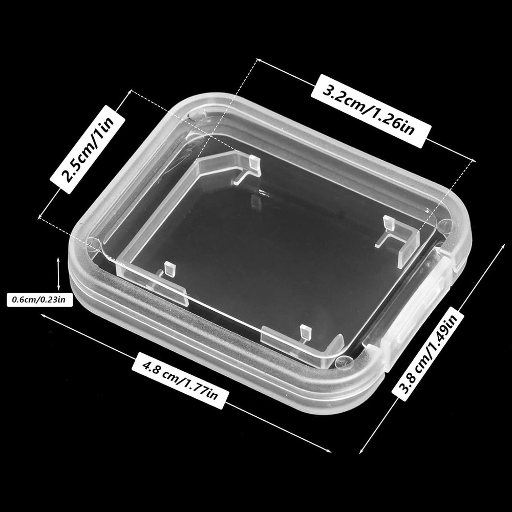 Transparent Standard SD SDHC Memory Card Case Holder Box Storage Boxes clear