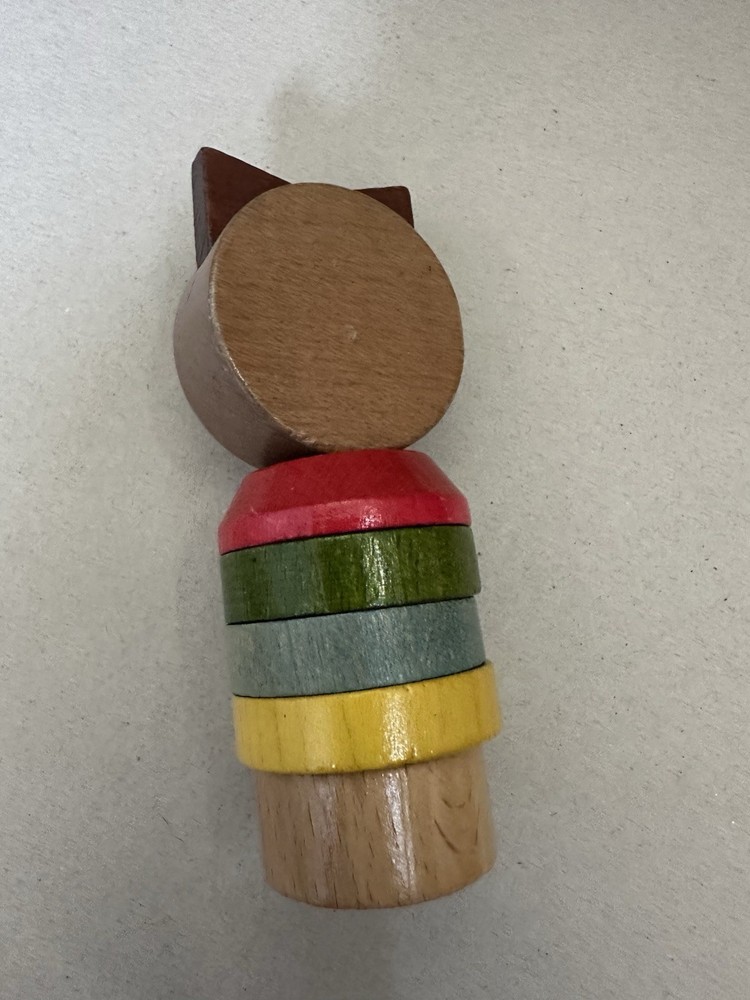 Wooden Stacking Cat Toy