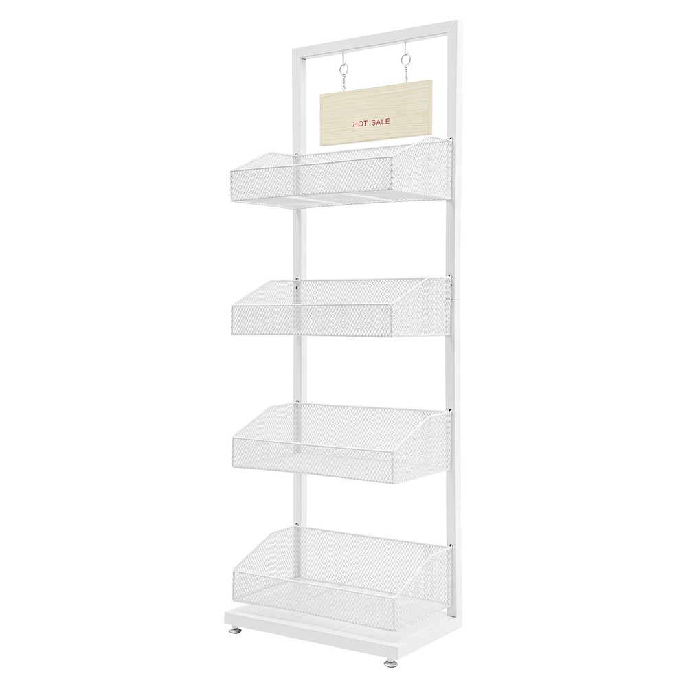 Snack Display Shelf, Retail Storage Rack, Candy Organizer Fruit Storage Basket