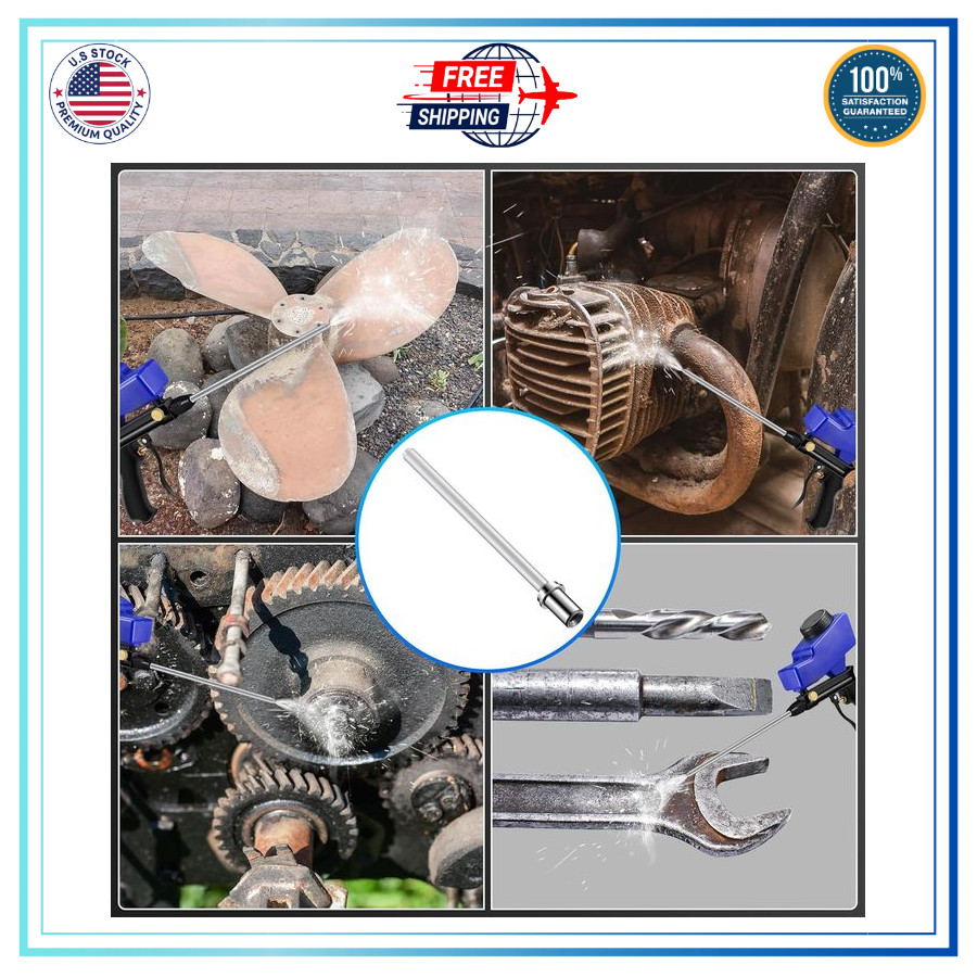 Sand Blaster Long Nozzle Attachment, Sandblasting Nozzle Tip Adapter for Spot...