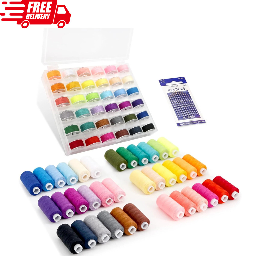 72Pcs Sewing Thread kit 36 Assorted Colors Machine Threads with 36 Color