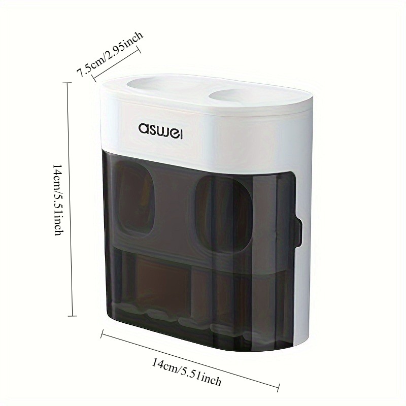 Automatic Toothpaste Dispenser Set Wall Mount Toothbrush Holder No Drill Rack