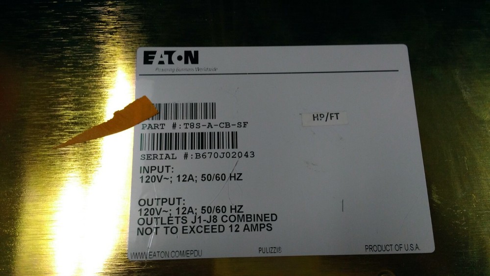 EATON T8S-A-CB-SF Basic Rack PDU