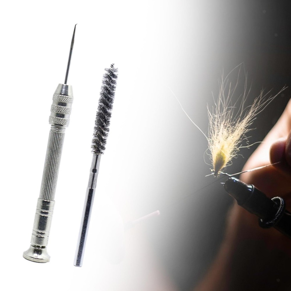 Fly Tying Dubbing Brush and Bodkin Fly Tying Tools Devices Practical Lightweight