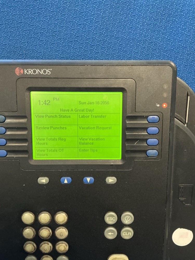 KRONOS System 4500 Time Clock Card Reader Terminal, 8602004-001-Free SHP