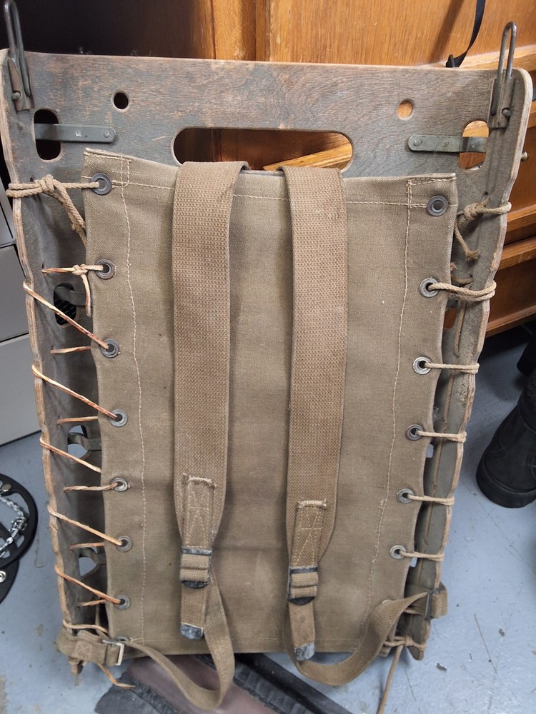 ORIGINAL WWII US ARMY M1944 EQUIPMENT AMMO CARRY PACK BOARD BACKPACK-DATED 1944