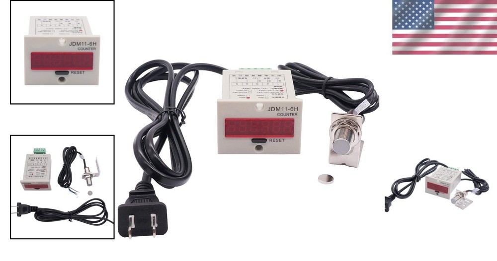 Compact LED Display Counter with Hall Sensor - Memory Retention Feature Included