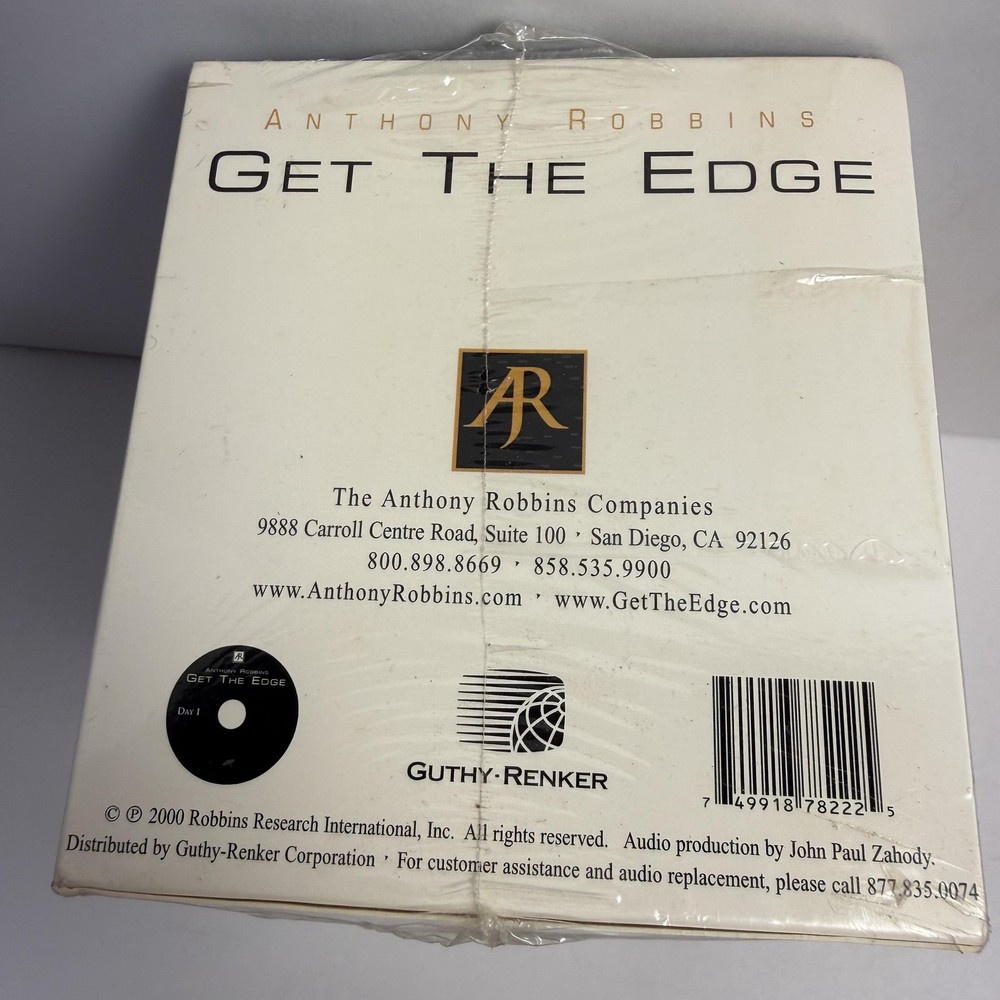 Anthony Robbins Get The Edge 7 Day Program 10 CD Box Set New Sealed Self Help