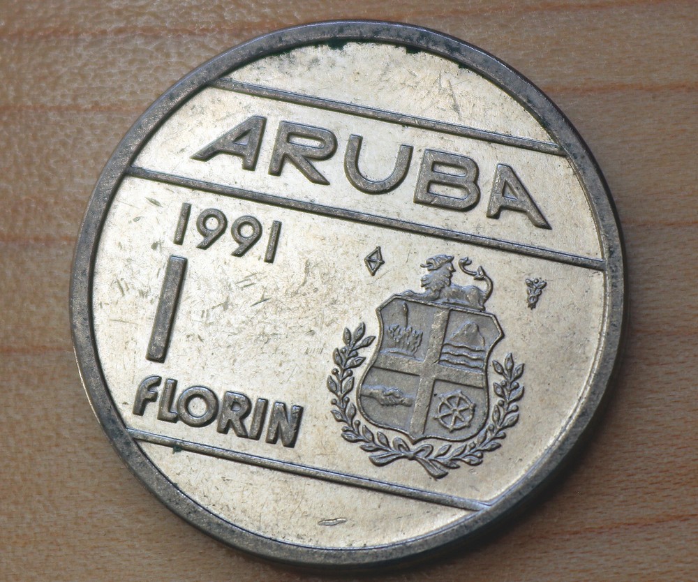 1991 Aruba 1 Florin