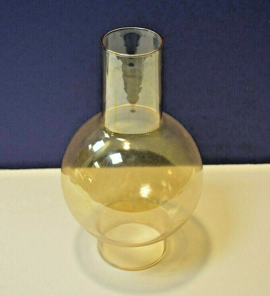 Amber 2.5" Fitter 8.5" Height GLASS CHIMNEY Ball Replacement Shade NEW 5743/560