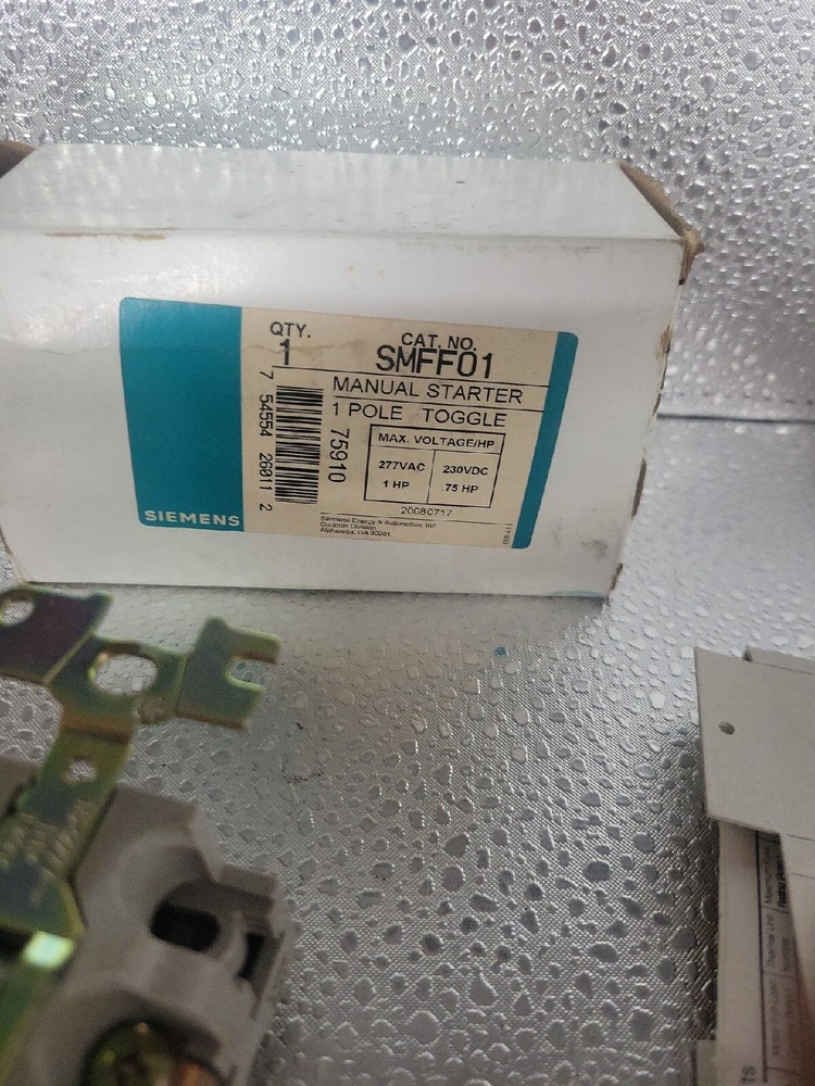 Siemens SMFF01 Manual Starter 1-pole Toggle Starter *MISSING SCREWS*