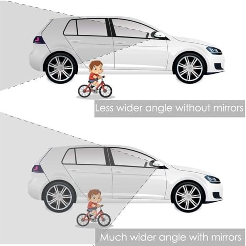 EEEKit 2pcs Side Mirror Blindspot, Blind Spot Mirror, 360 Degree Rotating,
