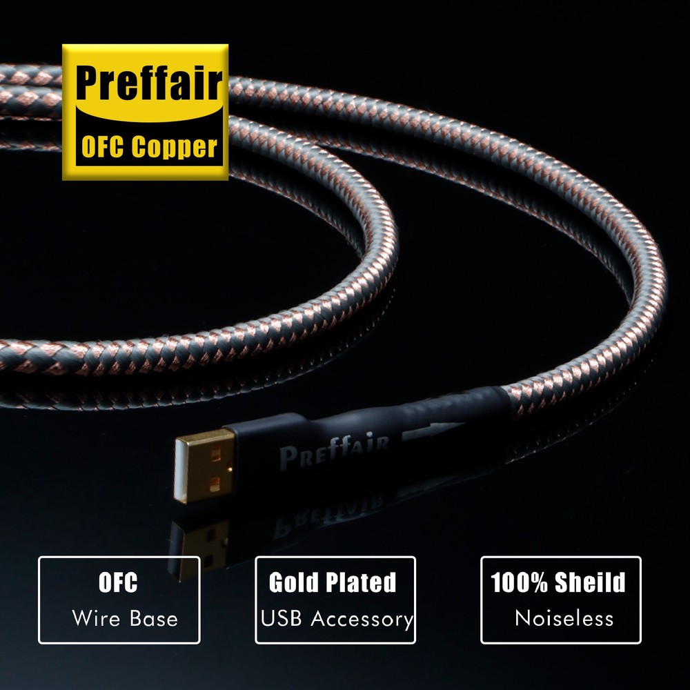 Type A-B USB2.0 Data Cord Gold Plated USB Cable Audio Sound Card DAC Decoder New