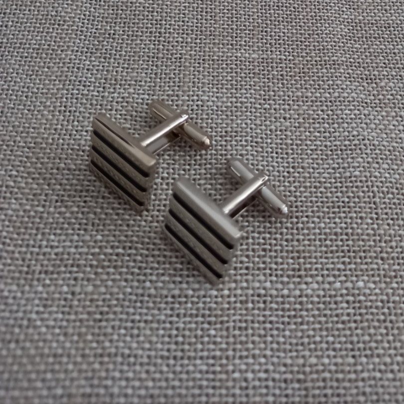 White metal cufflinks