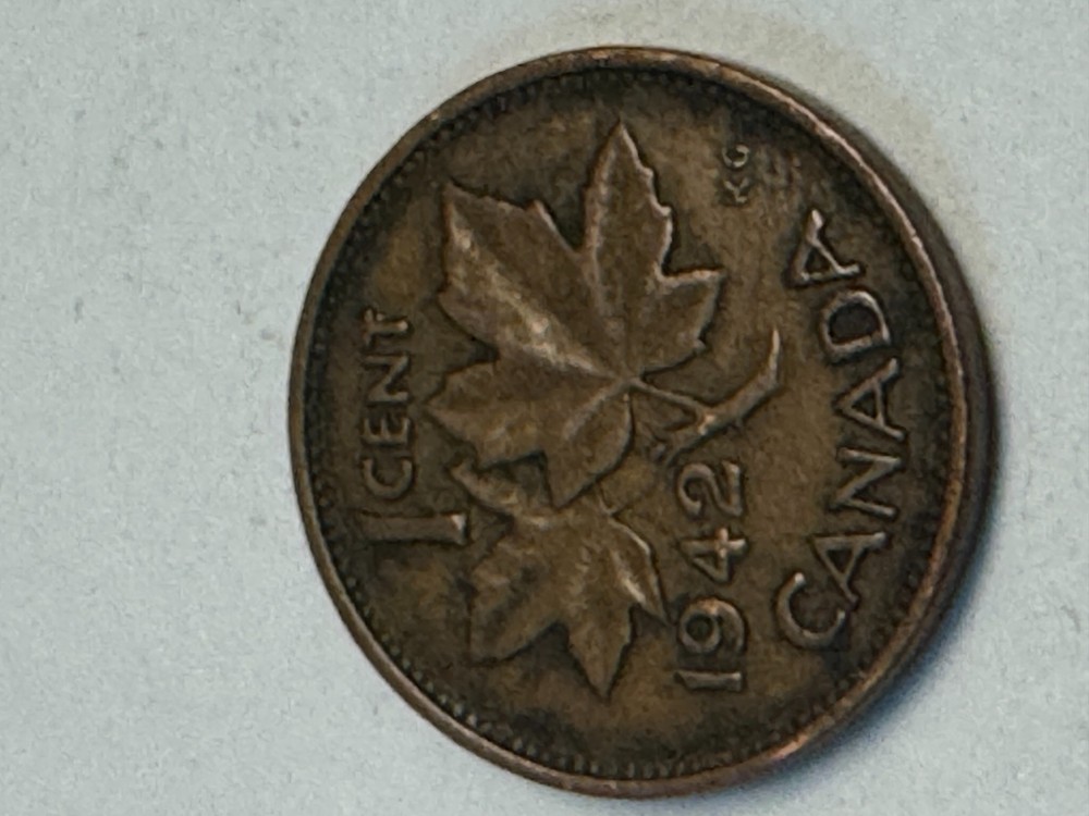 1942 George VI Canadian Cent Circulated