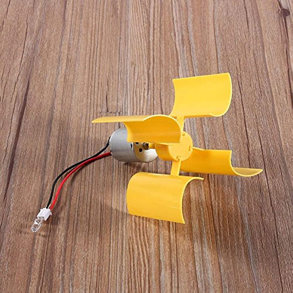 1/2PCS Small DC Motor Vertical Micro Wind Turbines blades Generator Project Kit#