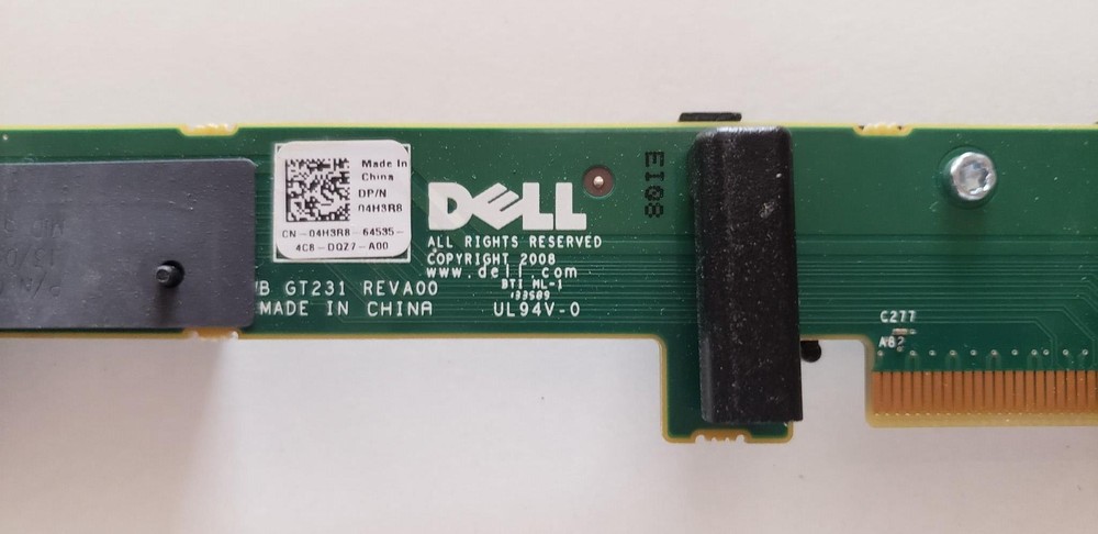 Dell 04H3R8 Poweredge R610 PCI-E Riser Card