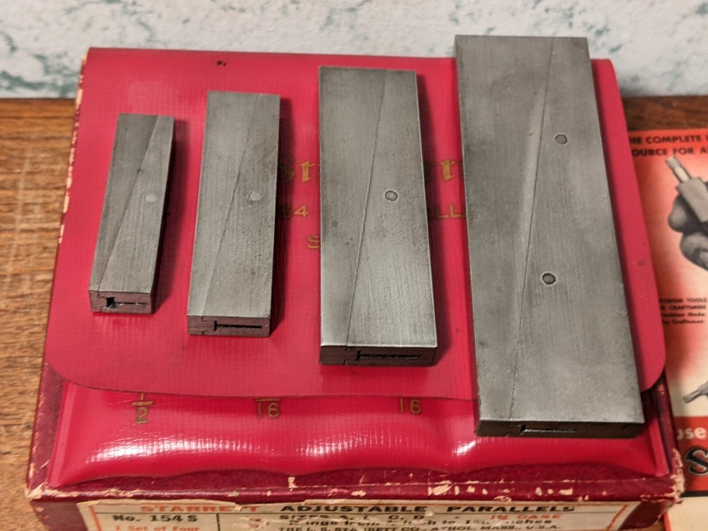 STARRETT ADJUSTABLE PARALLEL SET NO S154SZ - 4 pc