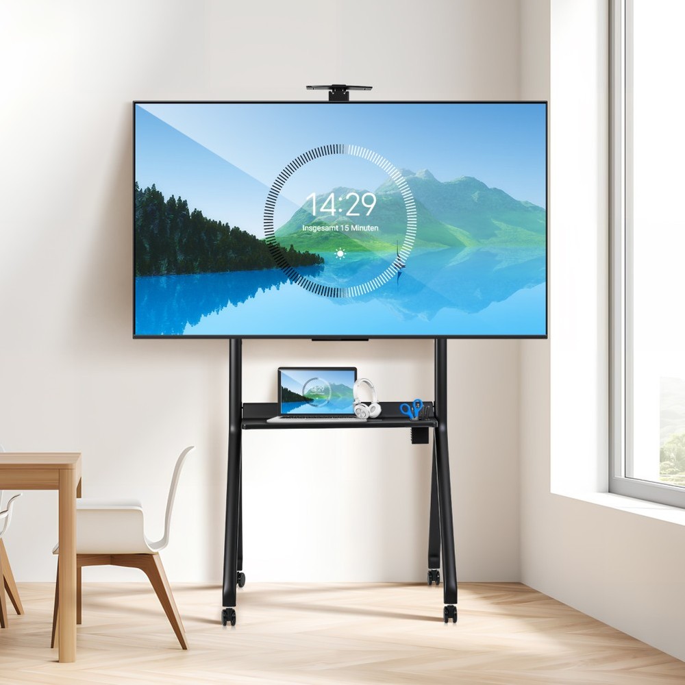 Mobile Cart for Interactive Display 42-86" Universal Rolling Stand Adjust Height