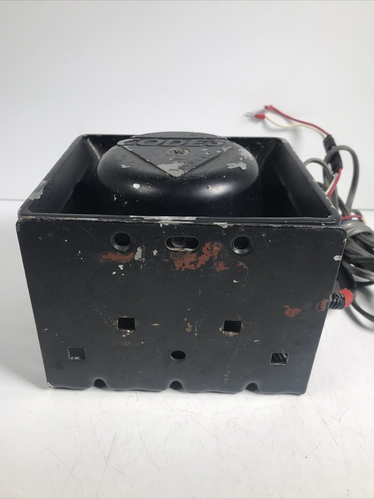Vintage Code 3 Siren Speaker With Brakcet Untested As Is