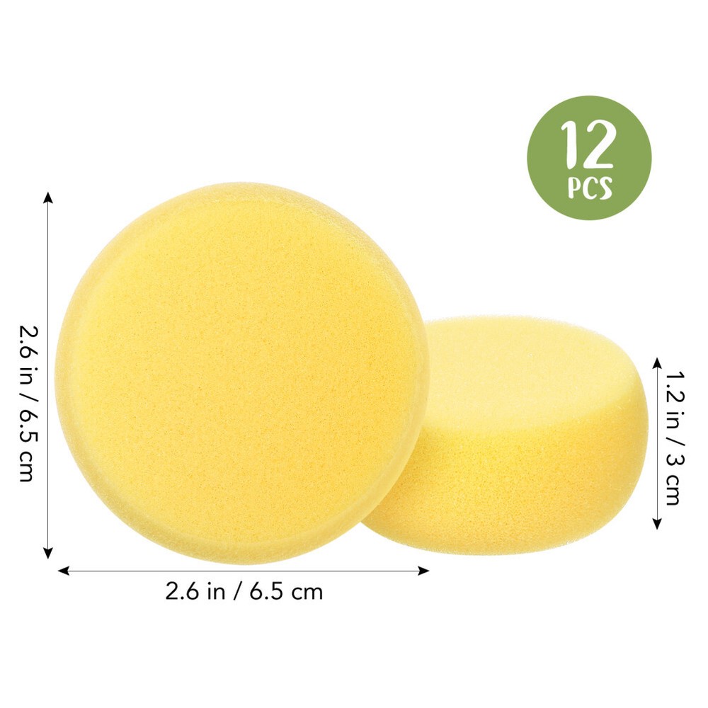 12pcs Bath Sponge Practical Colorful Round Sponge Craft Tool for Pottery