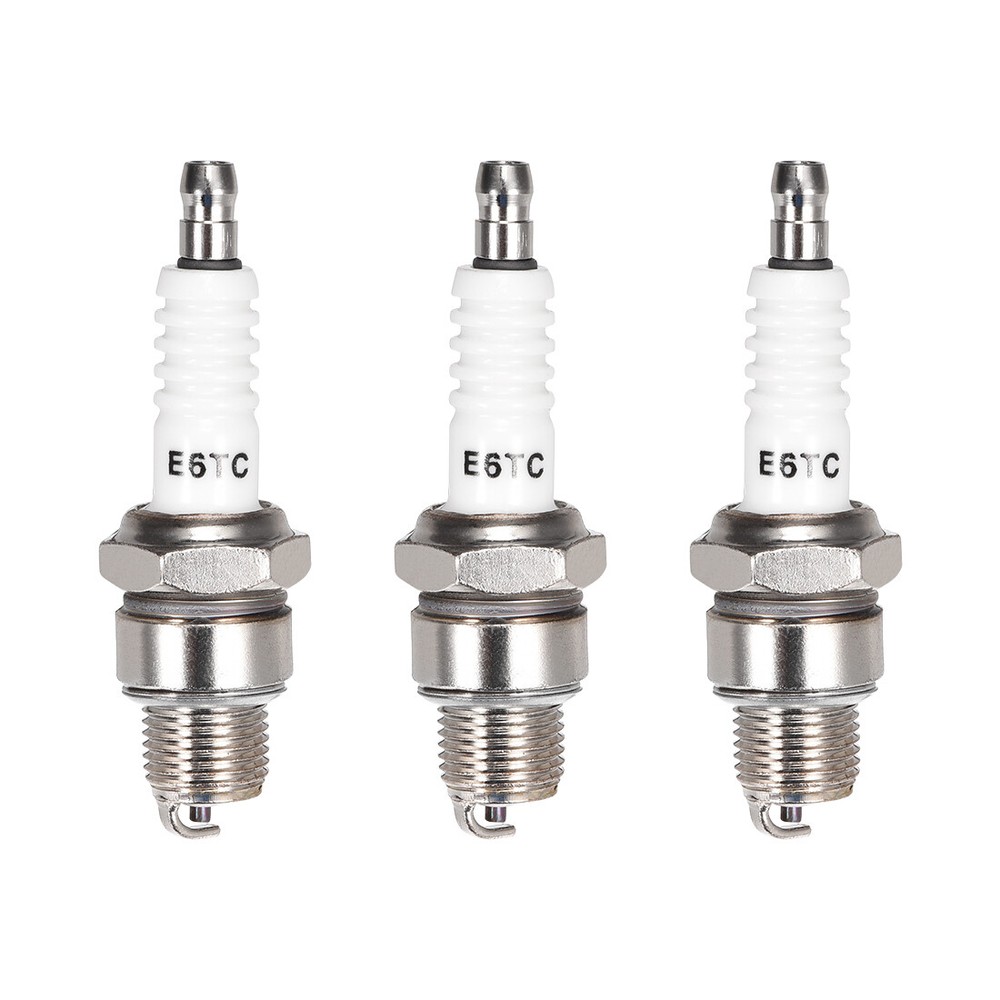 Spark plug E6TC for motorcycle scooter 50cc 70cc 90cc 110cc, 3pcs