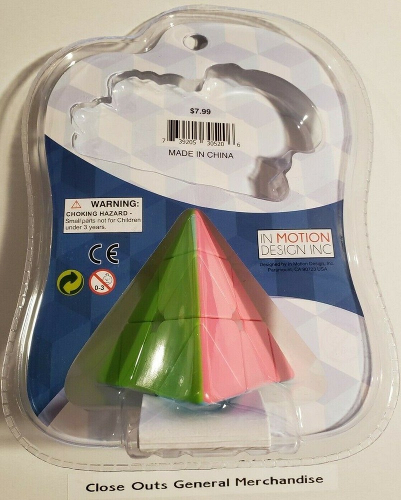 2 PACK - TWO PYRAMID MAGIC CUBE ( 1 CUBE MEASURE 2.5 X 2) NEW SEALED
