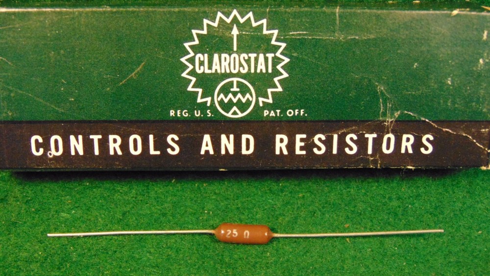 CLARO 25 OHM 3 WATT CERAMIC WIREWOUND RESISTOR NOS