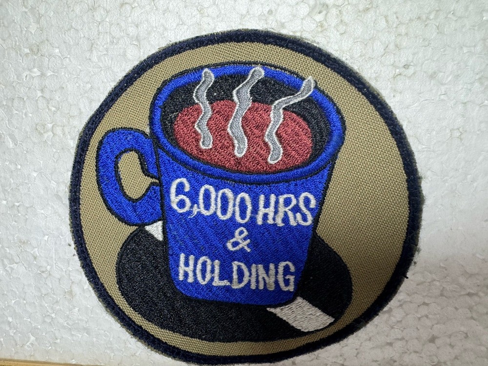 Vintage USAF Flight Suit Patch - 6,000 Hours & Holding