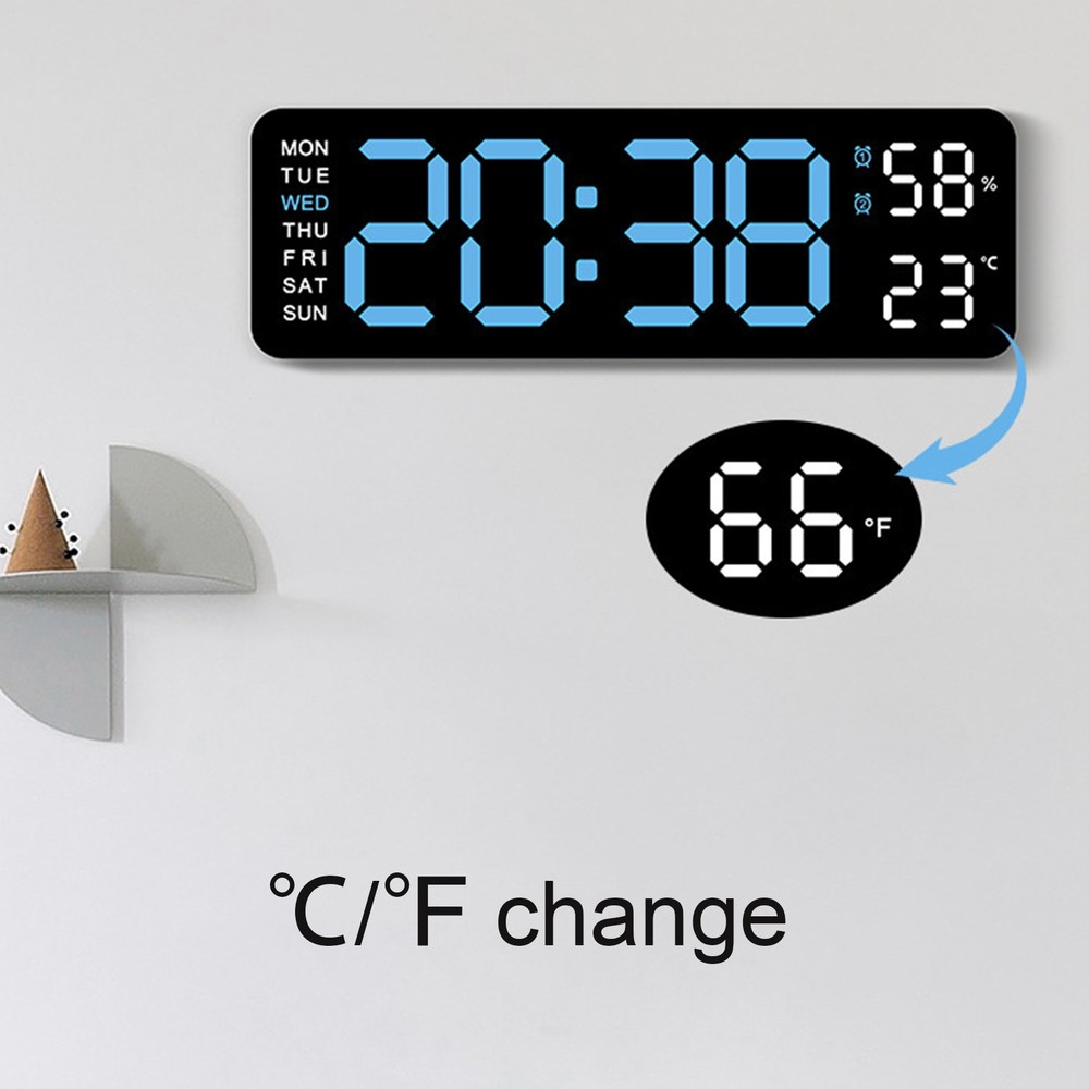 Large Digital Wall Clock Electronic Rectangular LED Display Wall Clock amazing